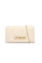 Pochette trapuntata Love Moschino con logo lettering oro e catena JC4079PP1O LA0110 Love Moschino 