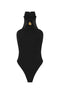 Body in crêpe jersey con dettaglio gioiello BO017 61E2110 Elisabetta Franchi 