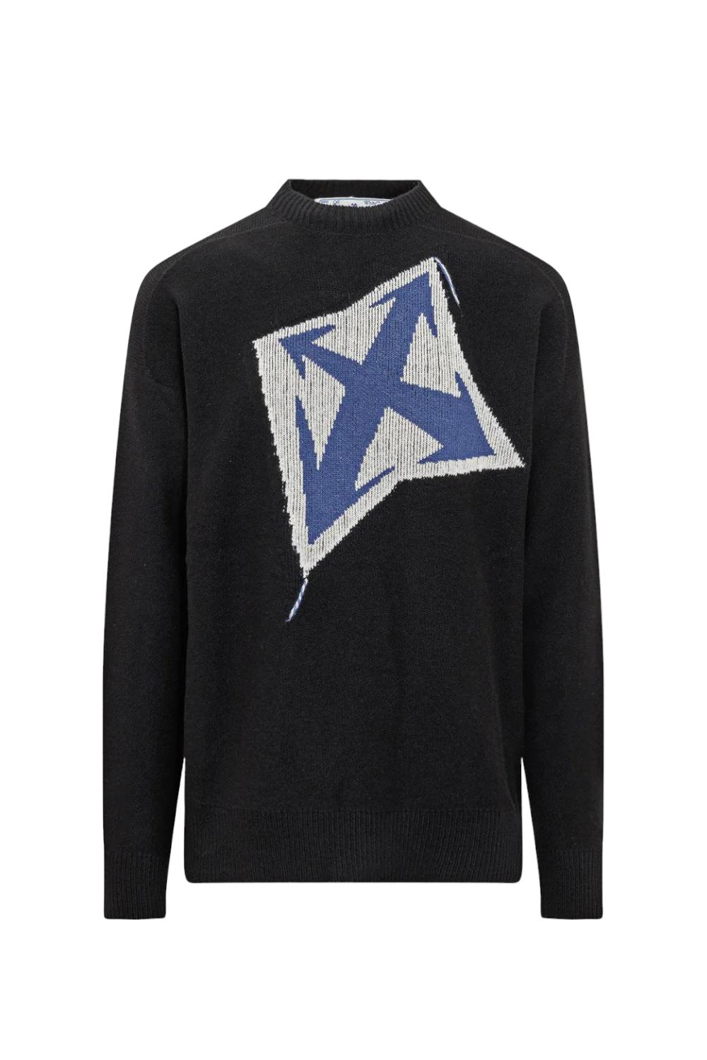 Maglione Uomo Off-White Arrows Intarsia in Lana  Nero OMHE125F22KNI002 /1045 Off-White 
