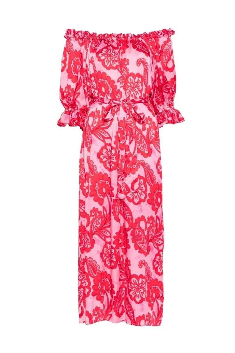 paolina dress - Abito lungo con scollo a barca S26030 BELLEZZA CUPRO Sundress 