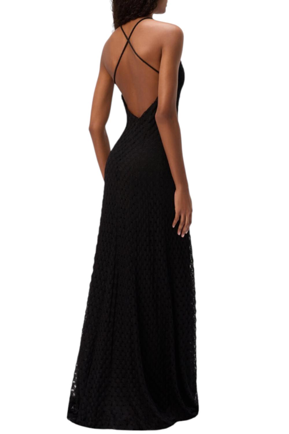 Abito lungo in viscosa con scollo a V in pizzo<BR/> DS25SG3S BR013J93911 Missoni 