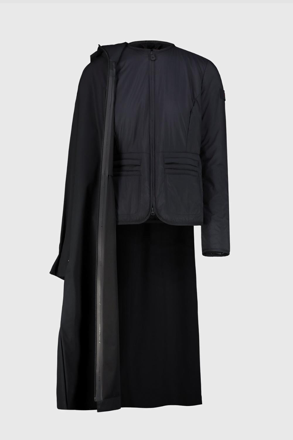 Cappotto Lungo in Poliestere Stretch con Giubbino Interno Rimovibile PED5420 01192020NER Peuterey 