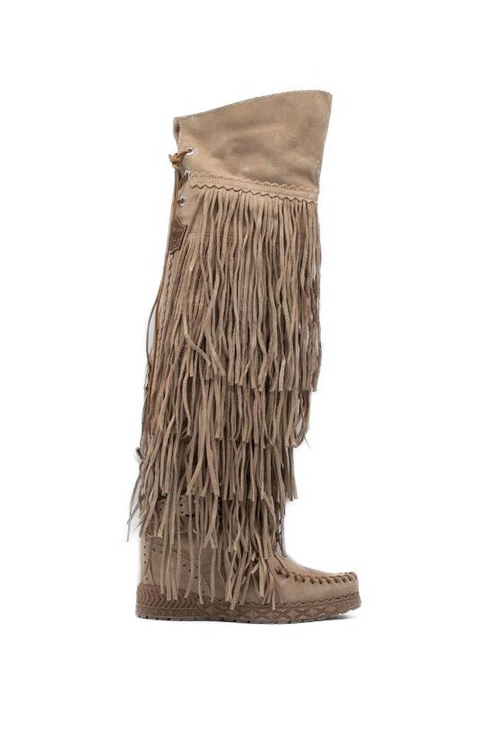 Esme El Vaquero  Stivale Al Ginocchio in Pelle Scamosciata ESME SILVERSTONE CORDA El Vaquero Italy 