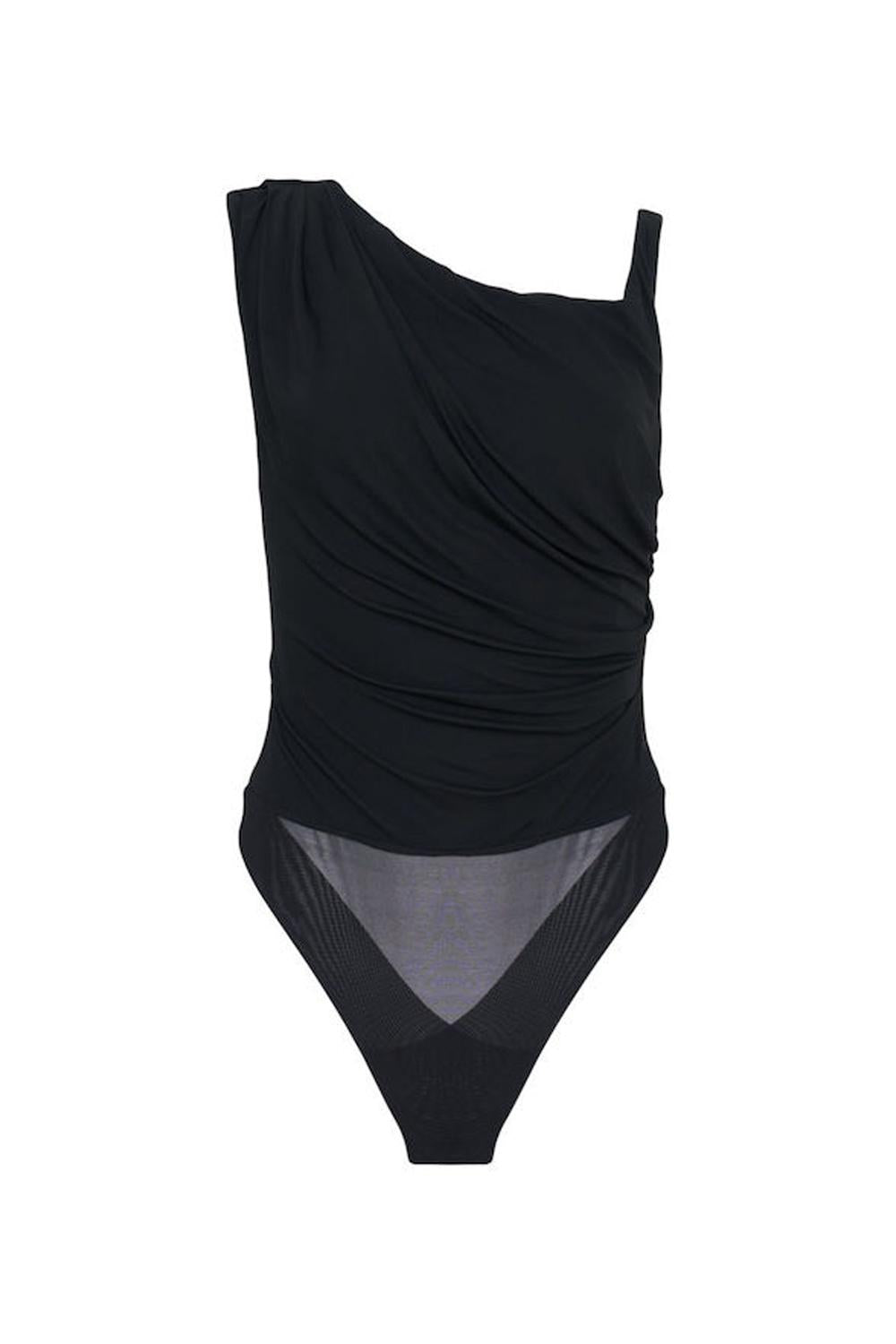 Body Monospalla Elisabetta Franchi in Jersey con Dettaglio in Metallo Dorato BO013 61E2110 Elisabetta Franchi 