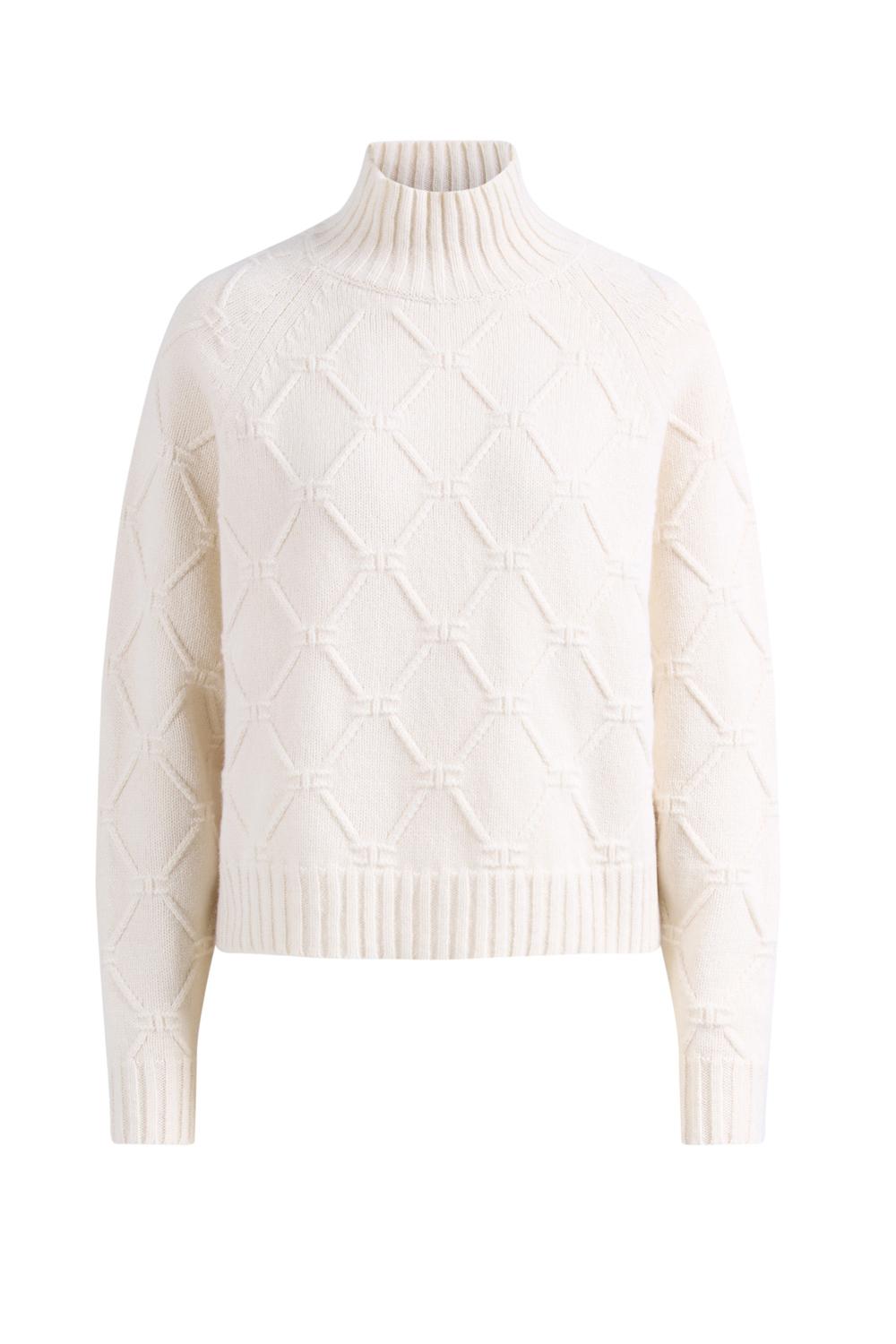 Pullover in maglia con losanghe jacquard<BR/> MK55T 57E2DZ9 Elisabetta Franchi 