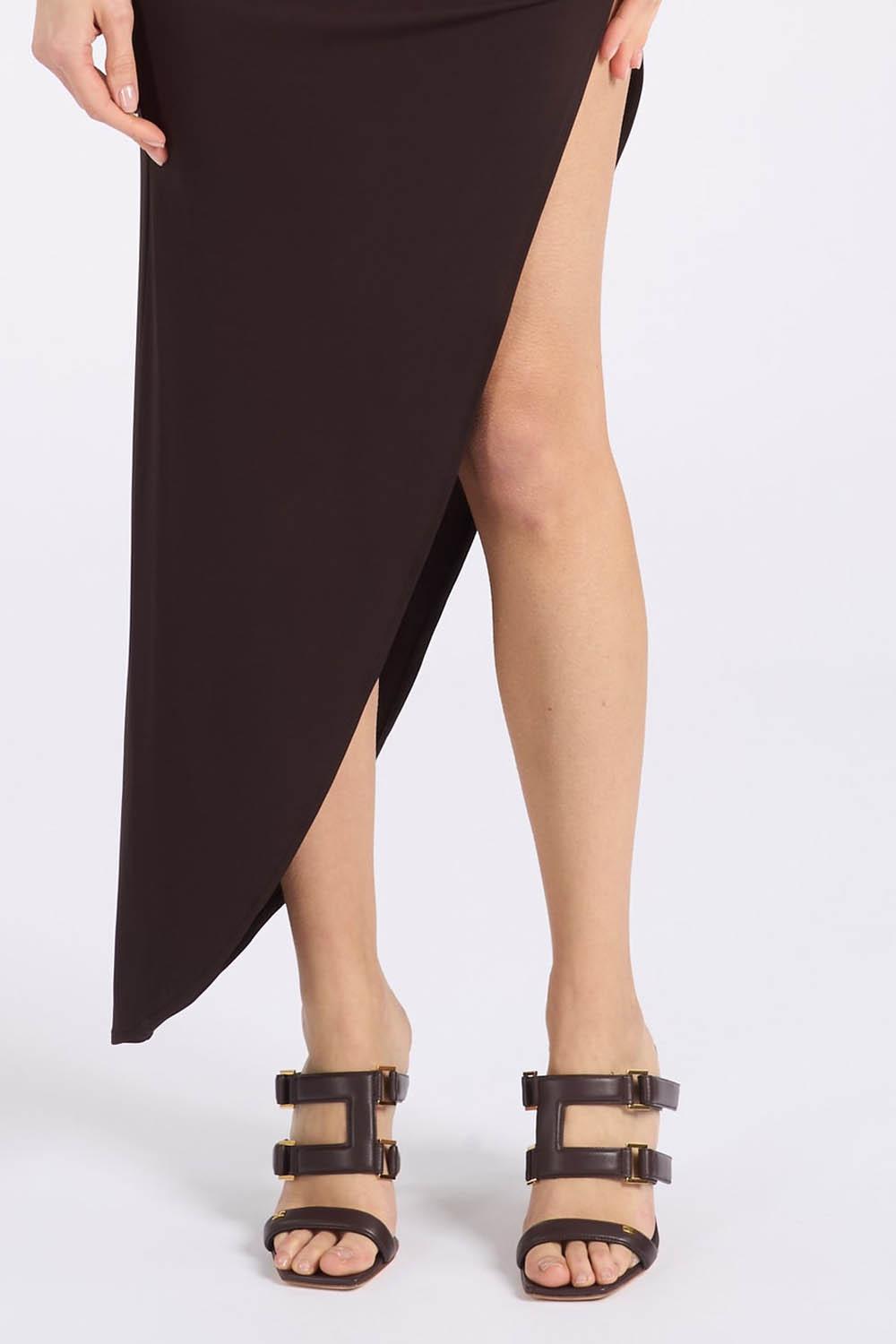 Sandali in Pelle Nappa con Dettagli Logo SA44L 62E2644 Elisabetta Franchi 