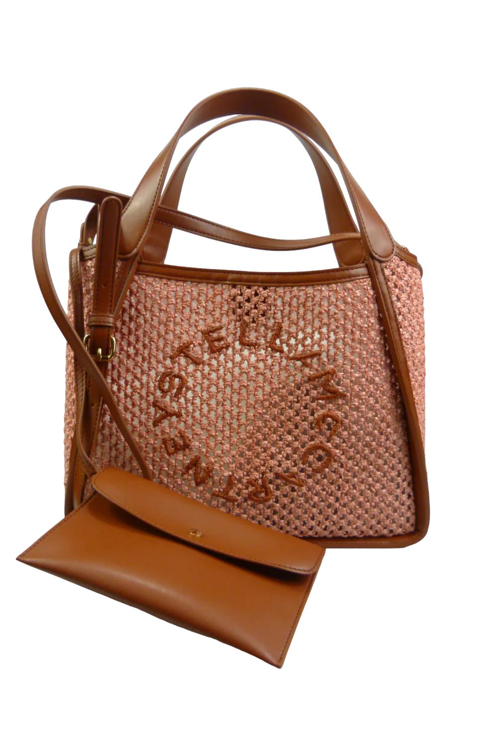 Stella McCartney Raffia Mesh Logo Bag<br>