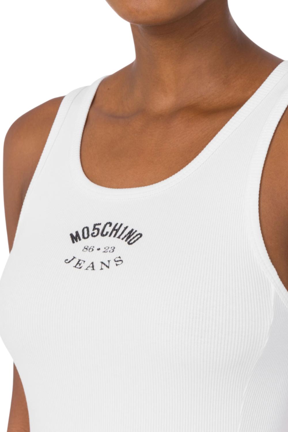 Abito in cotone stretch con logo Moschino Jeans<BR/> 0414 37311001 Moschino Jeans 