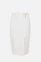 Gonna Midi Elisabetta Franchi in Doppio Crêpe Stretch con Spacco Laterale GO147 61E2360 Elisabetta Franchi 