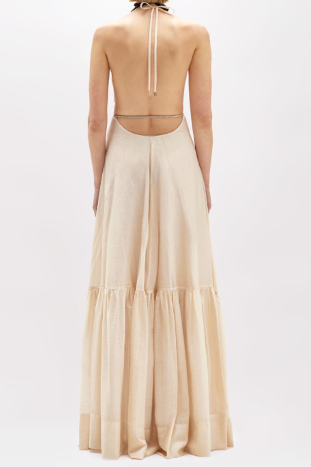 ABITO LUNGO IN TENCEL CON FIGURA<BR/> RA5193 T294830907 Blugirl 
