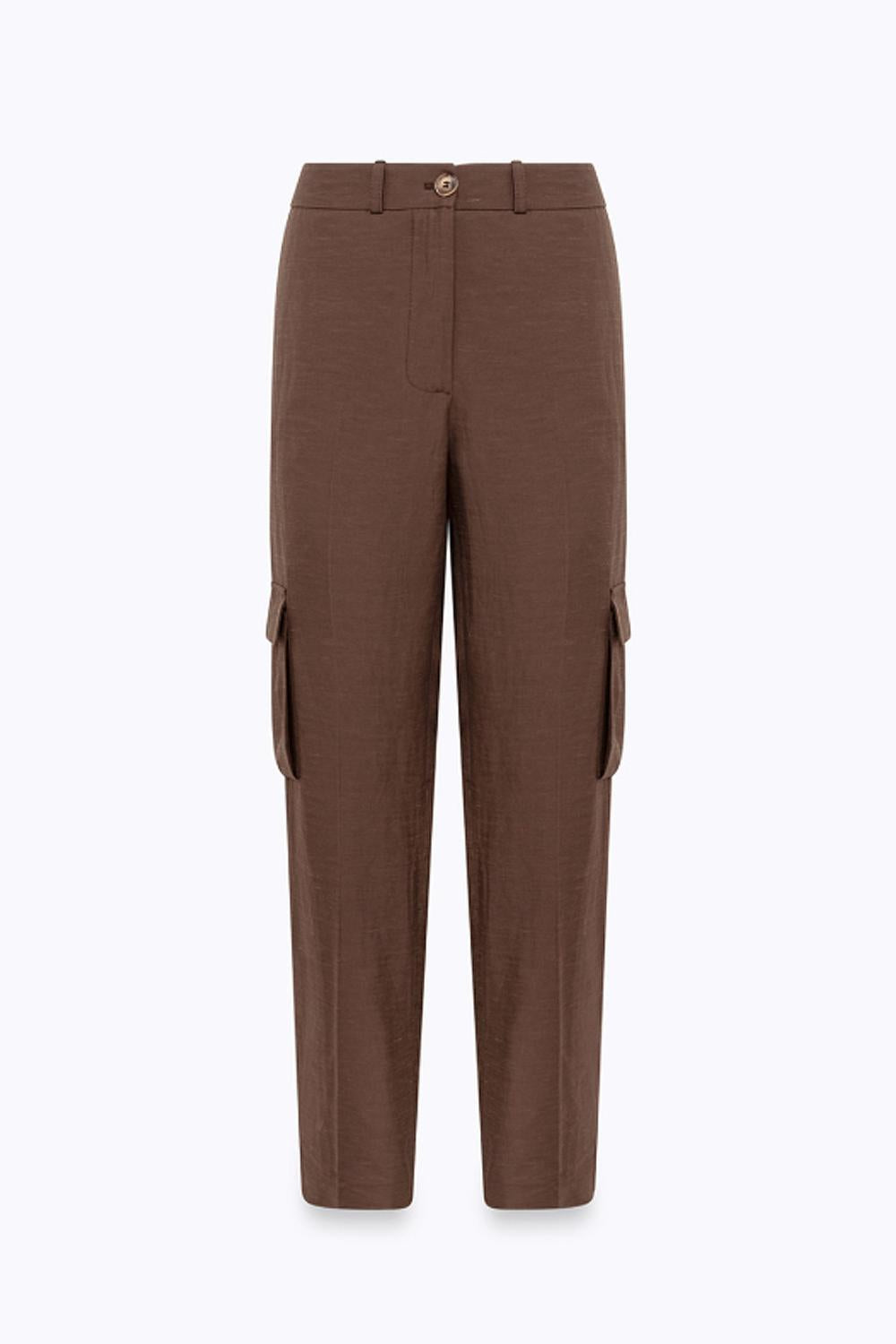PANTALONI CARGO IN MISTO LINO RA6095 T882390913 Blugirl 