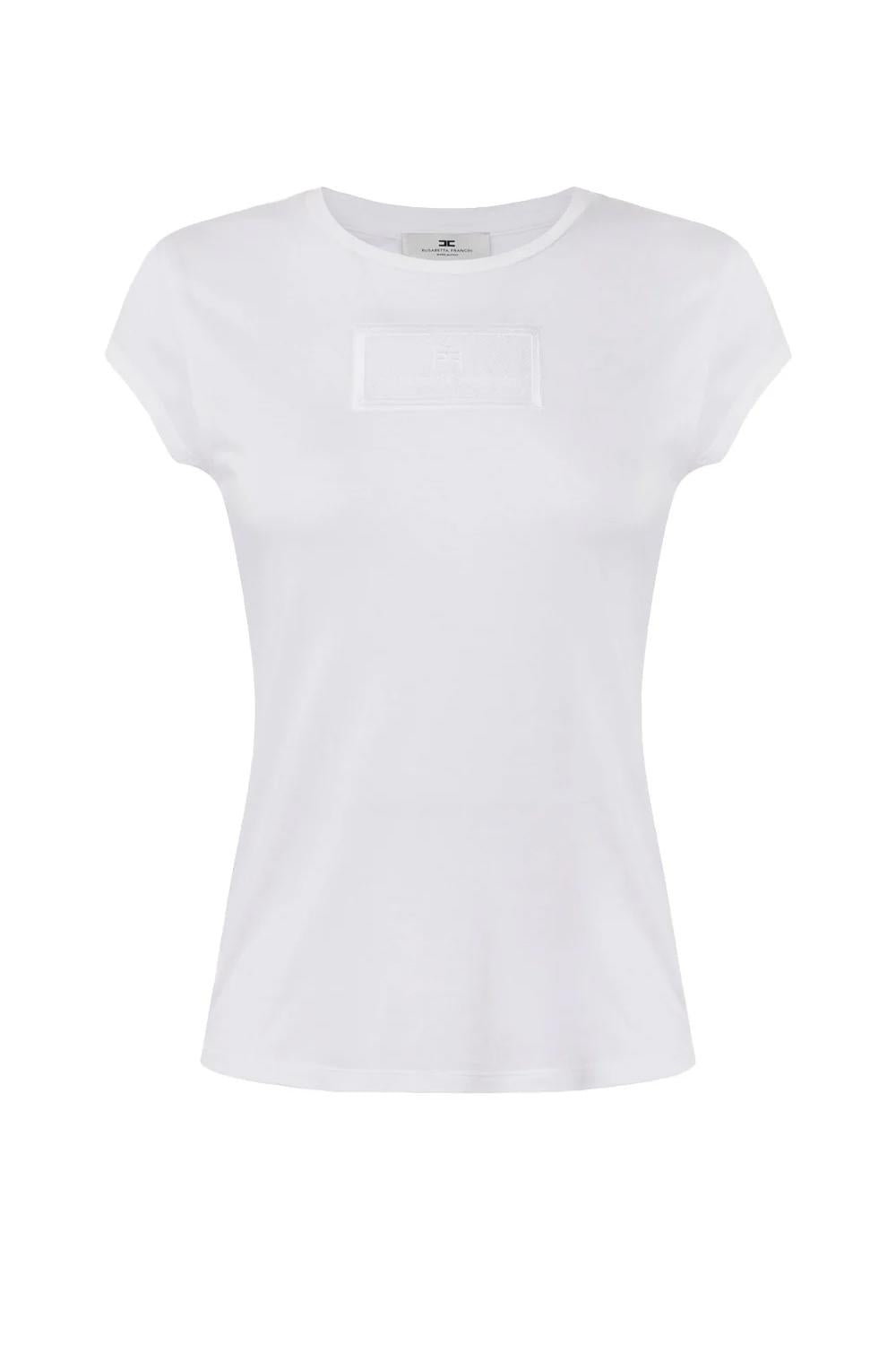 T-shirt in jersey con ricamo<BR/> MA004 51E2270 Elisabetta Franchi 