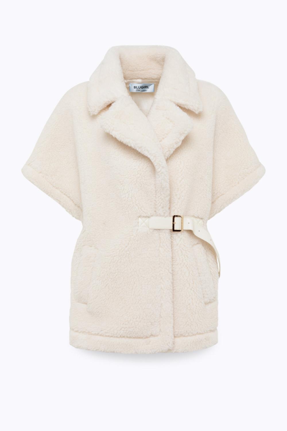 Gilet in faux fur effetto montone PF5003 T030014300 Blugirl 