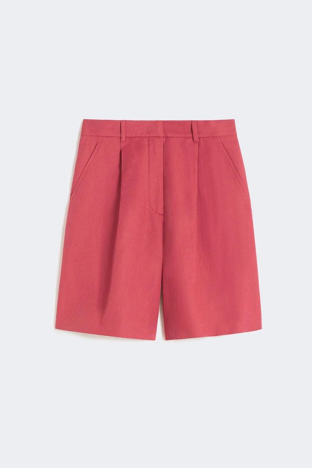 Bermuda Weekend Max Mara in Cotone e Lino WKDECUBA 021CILIEGIA Max Mara Weekend 
