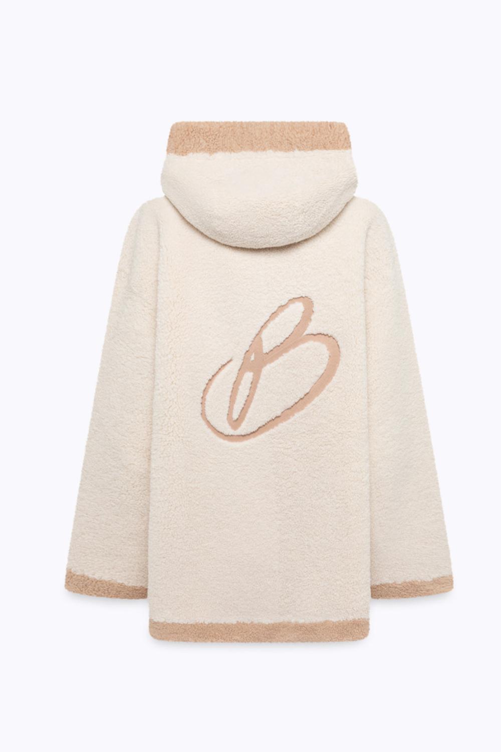 GIACCONE EFFETTO MONTONE CON LOGO RF5279 E109610110 Blugirl 