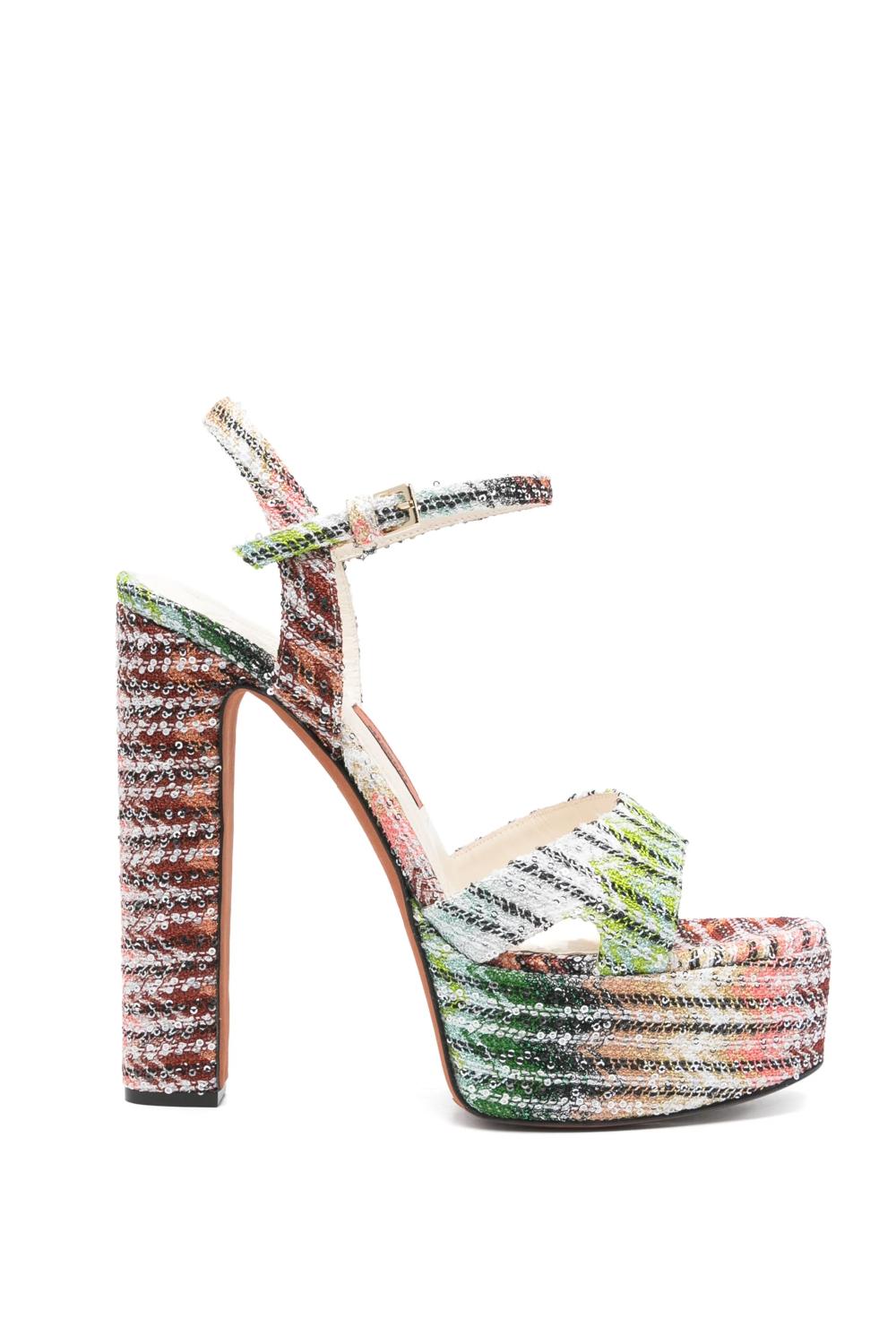 Sadali Missoni con Paillettes<BR/> MWF092 CAPERDONI RAINBOW LUREX Missoni 