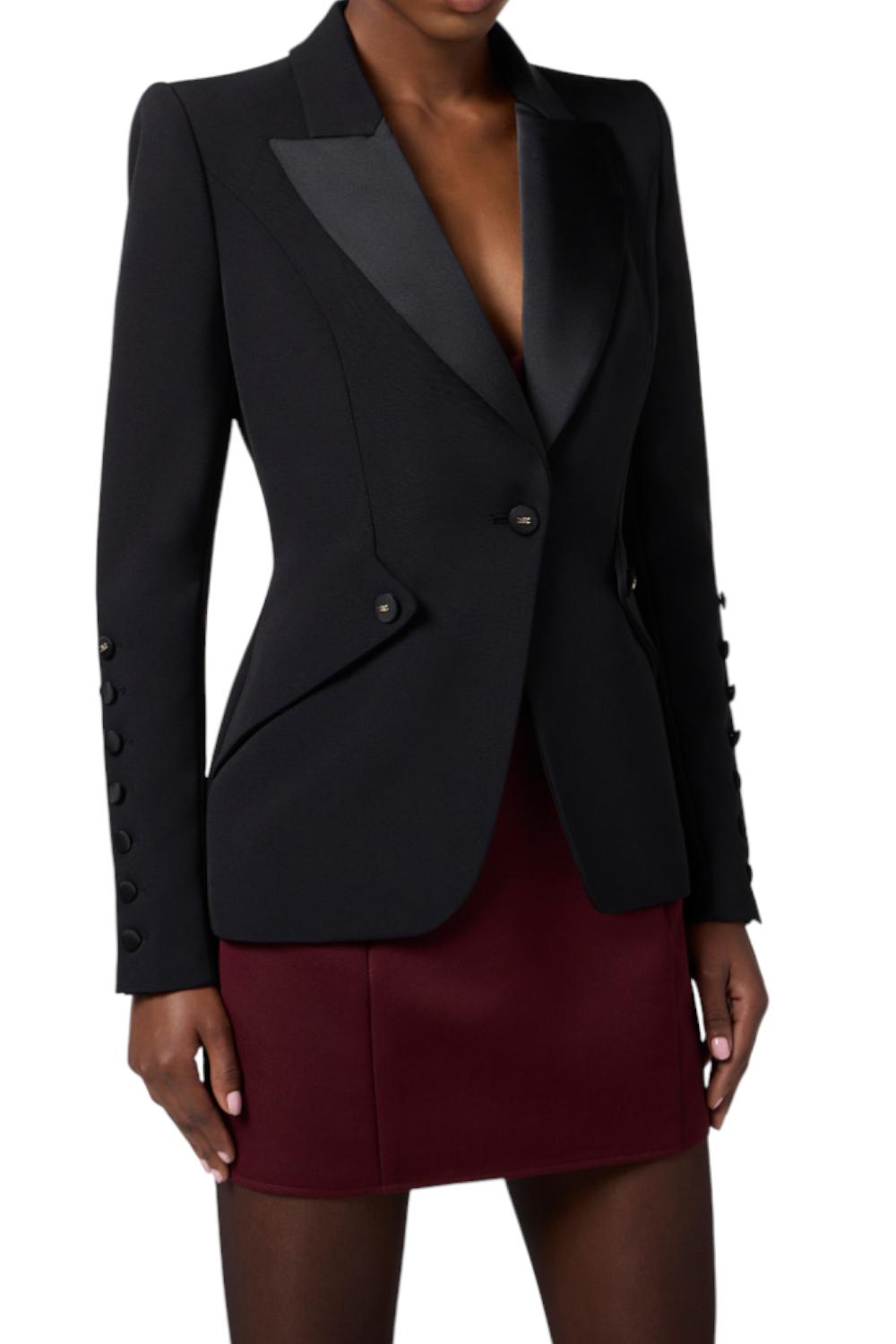 Giacca in crêpe leggero<BR/> GI154 56E2110 Elisabetta Franchi 