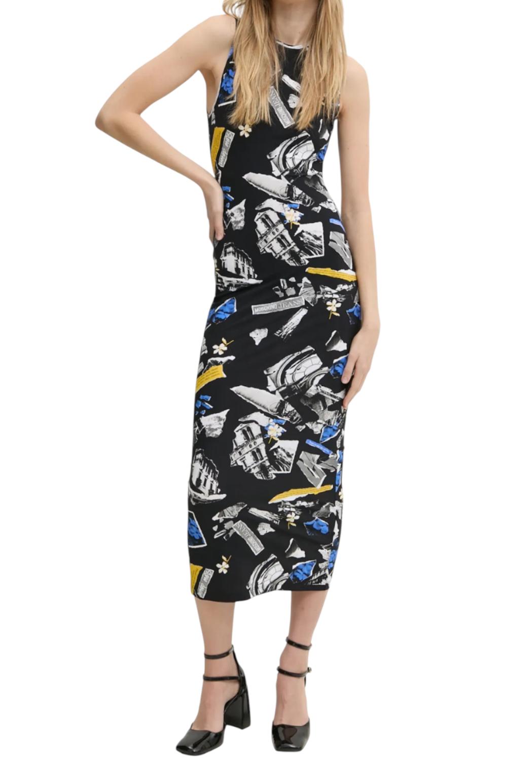 Abito lungo in lycra Punk Print<BR/> 0471 32421555 Moschino Jeans 