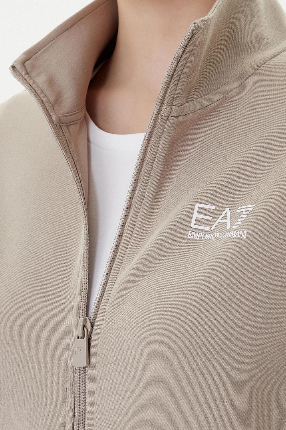 Felpa con zip Dynamic Athlete in tessuto tecnico Natural VENTUS7 ASV 7W001152 AF12501U6225 EA7 Emporio Armani 