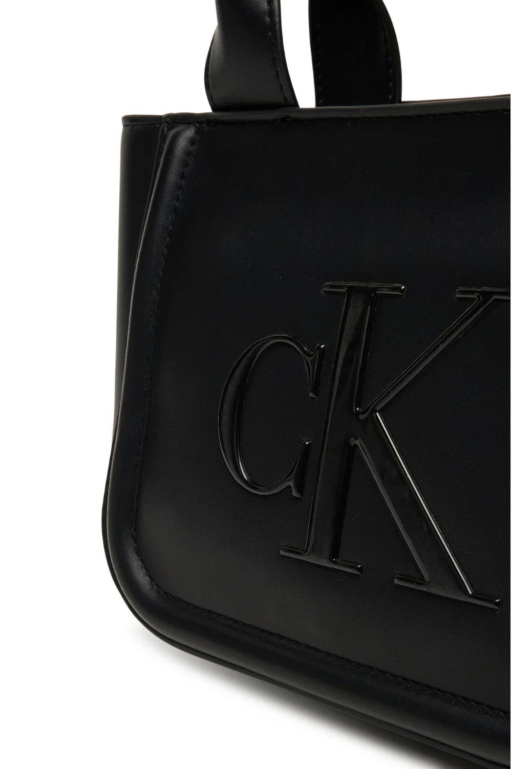 Borsa small tote con logo monogramma stampato<BR/> LV04F3219G UB1 Calvin Klein 