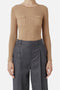 Maglia girocollo in viscosa e seta a costine con ricamo logo<BR/> MK10B 46E2032 Elisabetta Franchi 
