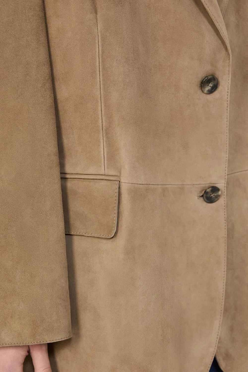 Blazer monopetto in suede WKDCEDRO 002FANGO Max Mara Weekend 