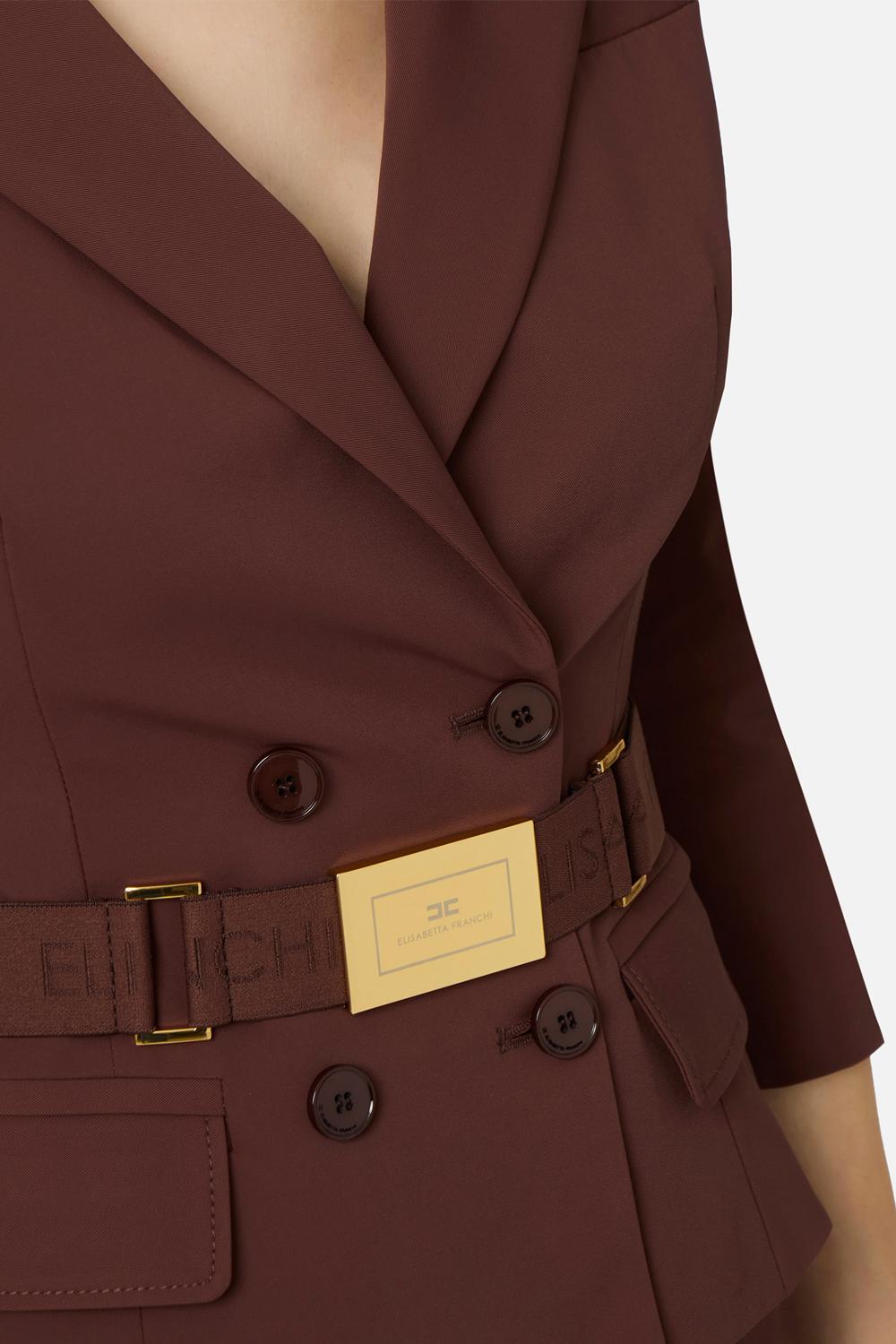Giacca in tessuto tecnico bielastico GI224 61E2644 Elisabetta Franchi 