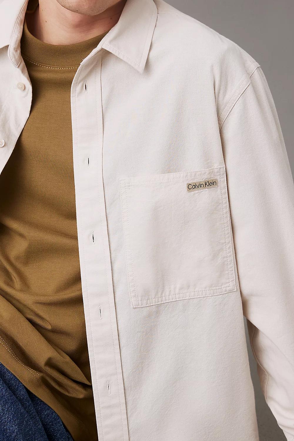 Camicia in chambray di cotone taglio relaxed<BR/> J30J326726 PDH Calvin Klein 