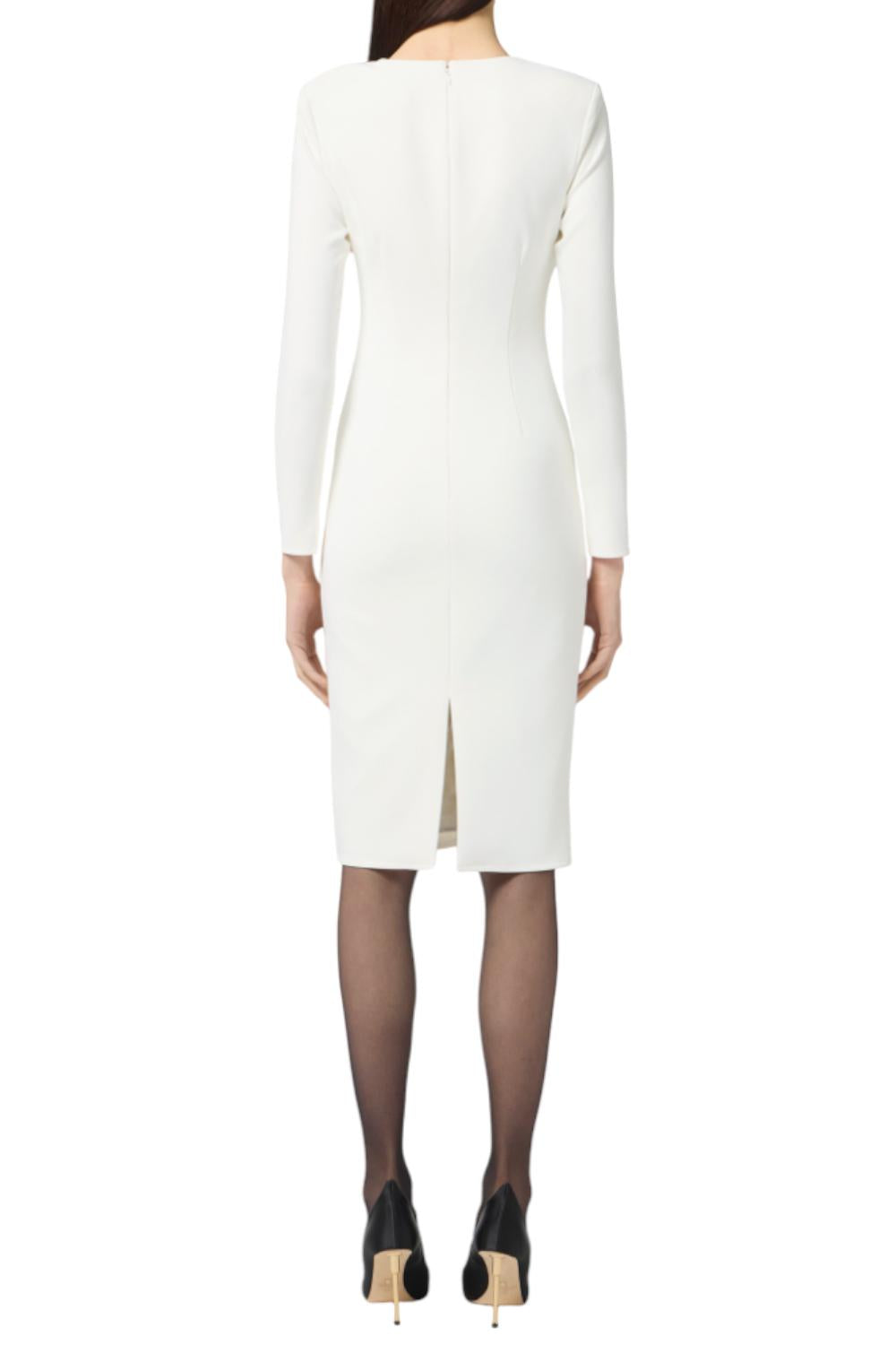 Abito in crêpe leggero con catena gioiello<BR/> AB805 57E2360 Elisabetta Franchi 