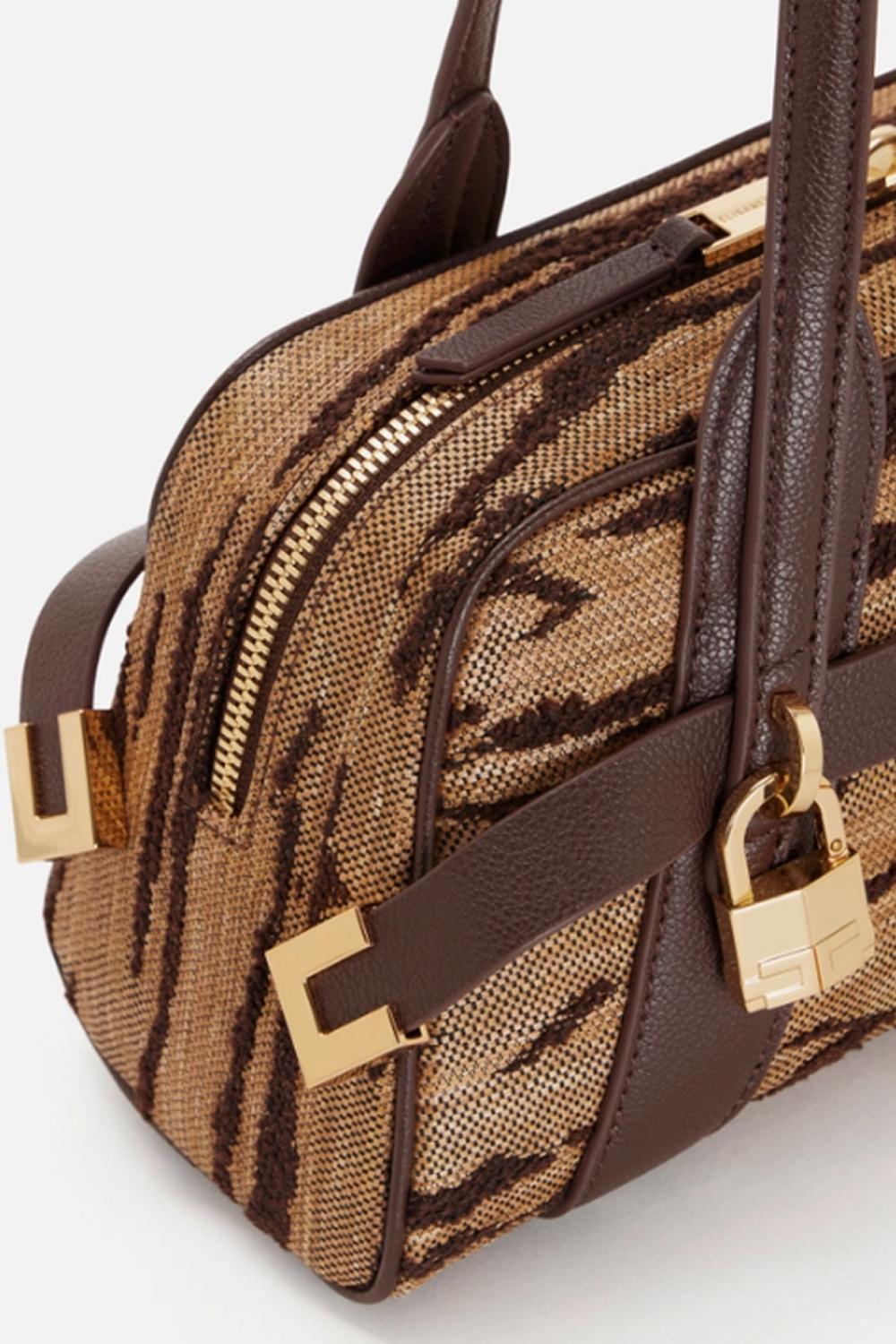 Borsa Bauletto Donna con Stampa Tigre e Manico BS11A 62E2470 Elisabetta Franchi 