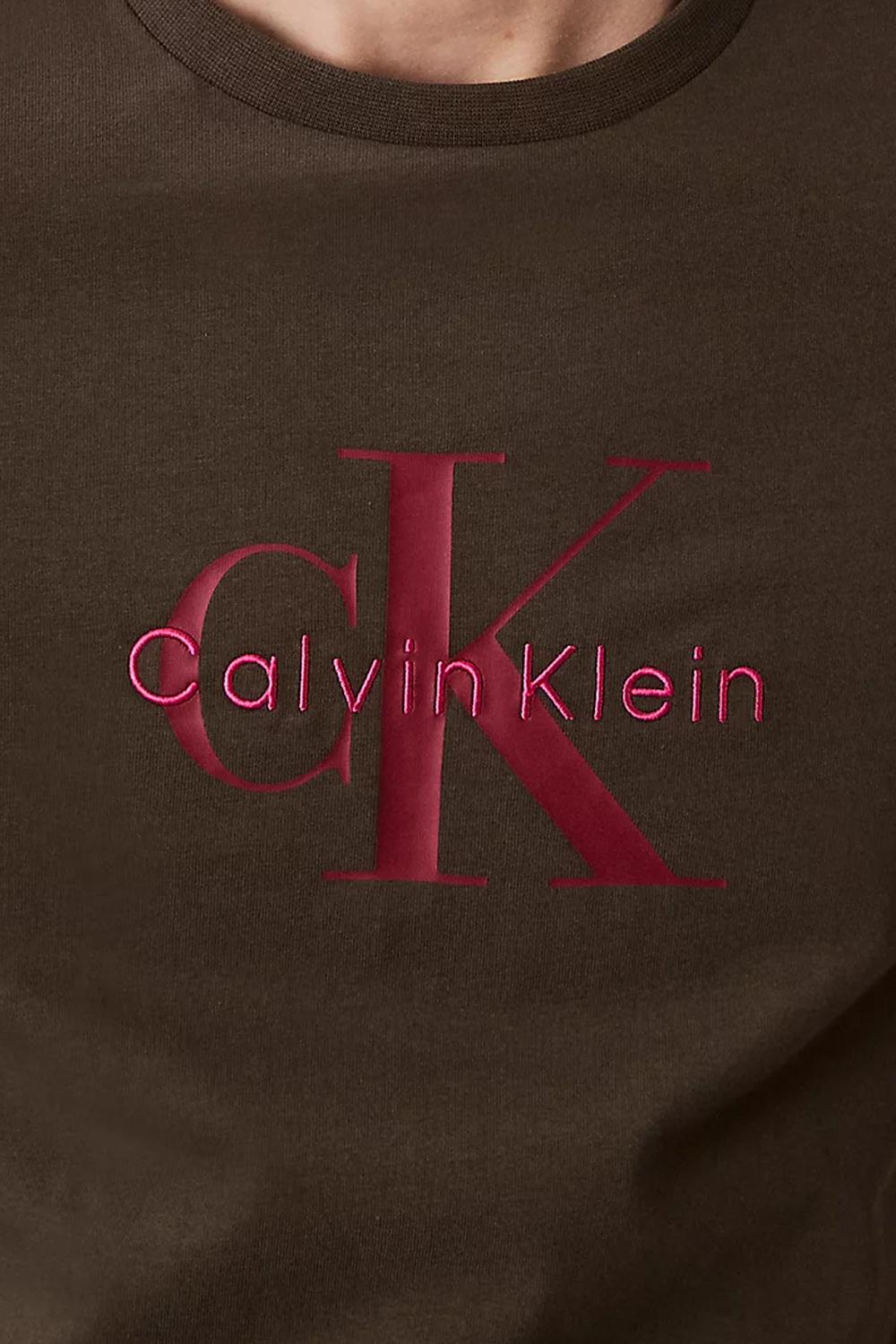 T-shirt con monogramma con logo<BR/> LV04RB862G PAR Calvin Klein 