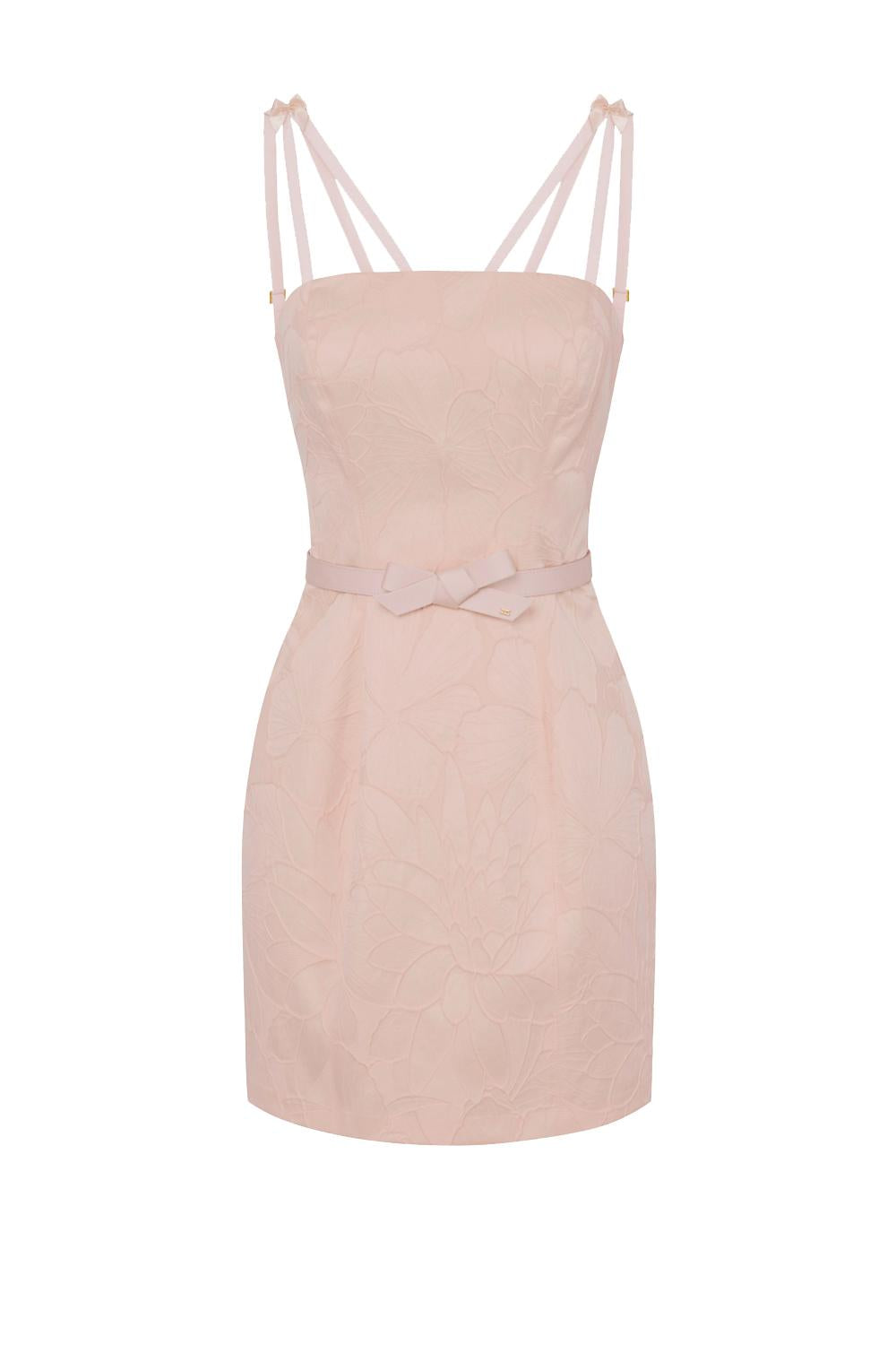Abito in jacquard floreale con cintura<BR/> AB779 52E2AR6 Elisabetta Franchi 