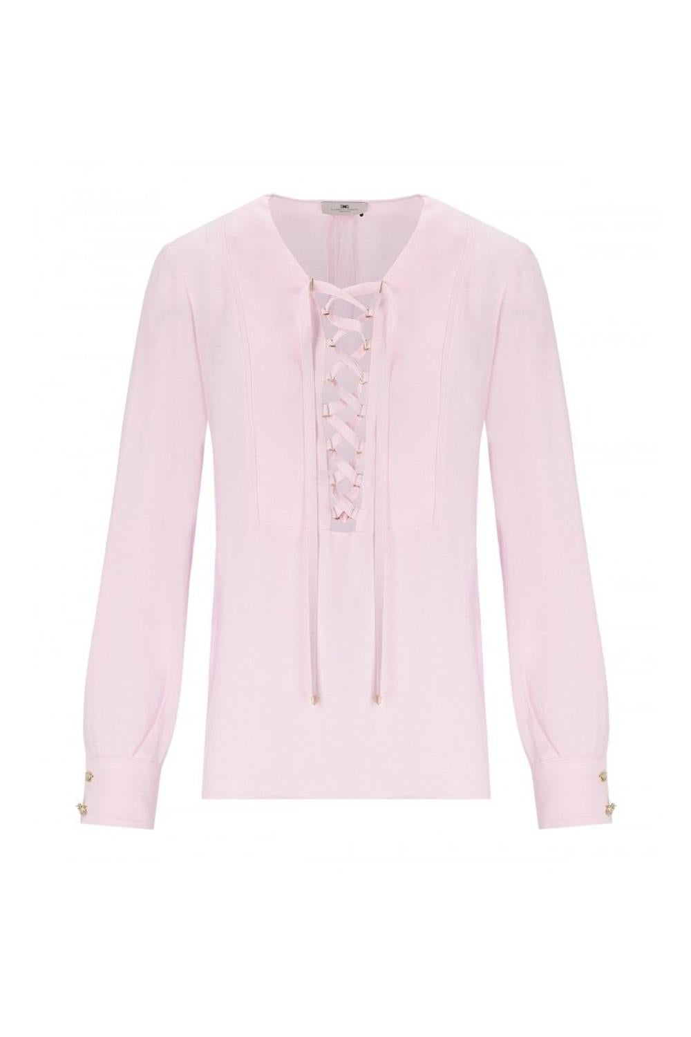 Blusa in georgette con lacci<BR/> CA003 51E2544 Elisabetta Franchi 
