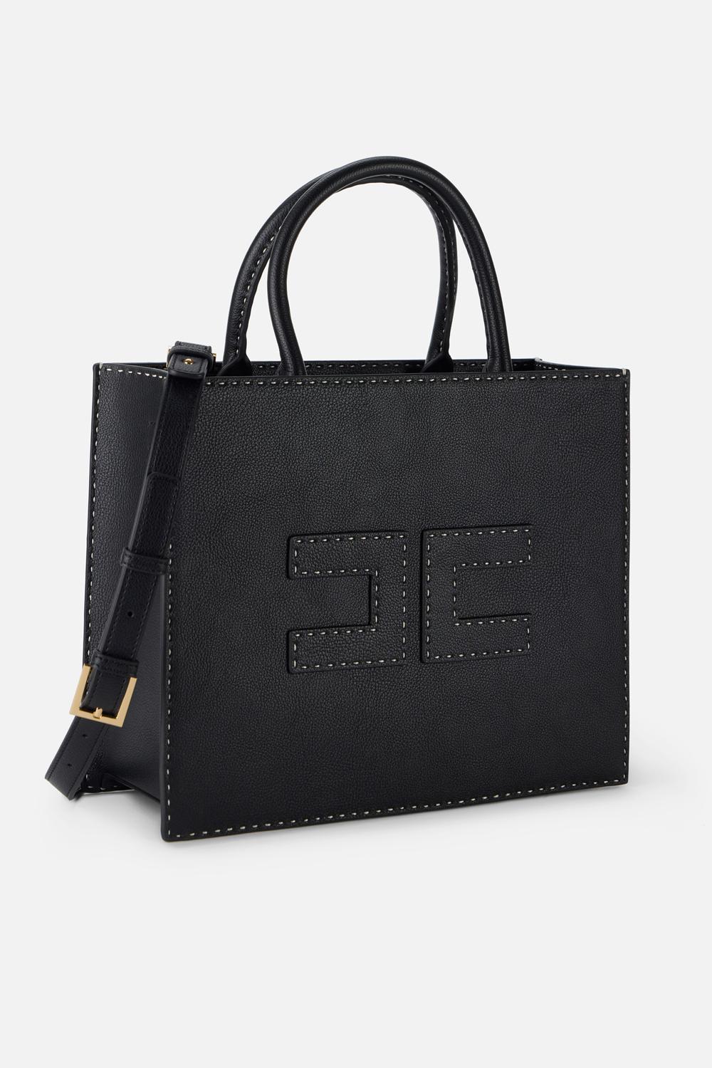 Tote media con impunture a contrasto<BR/> BS09A 51E2110 Elisabetta Franchi 