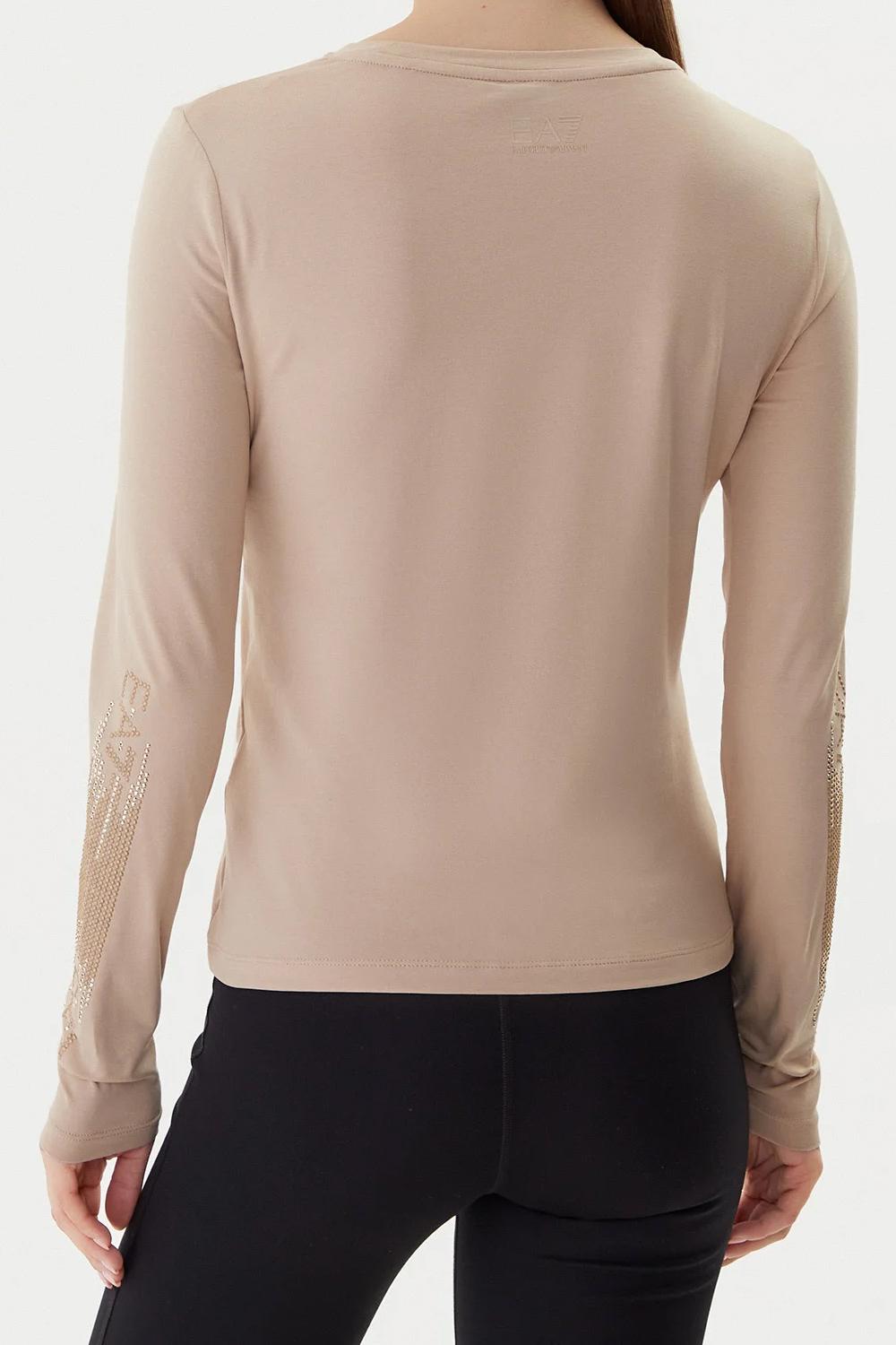 T-shirt a maniche lunghe Logo Series in jersey stretch 7W000522 AF10373U1046 EA7 Emporio Armani 