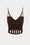 Top con trasparenze e tagli corsetto