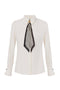 Camicia in georgette con foulard<BR/> CA093 56E2DZ9 Elisabetta Franchi 