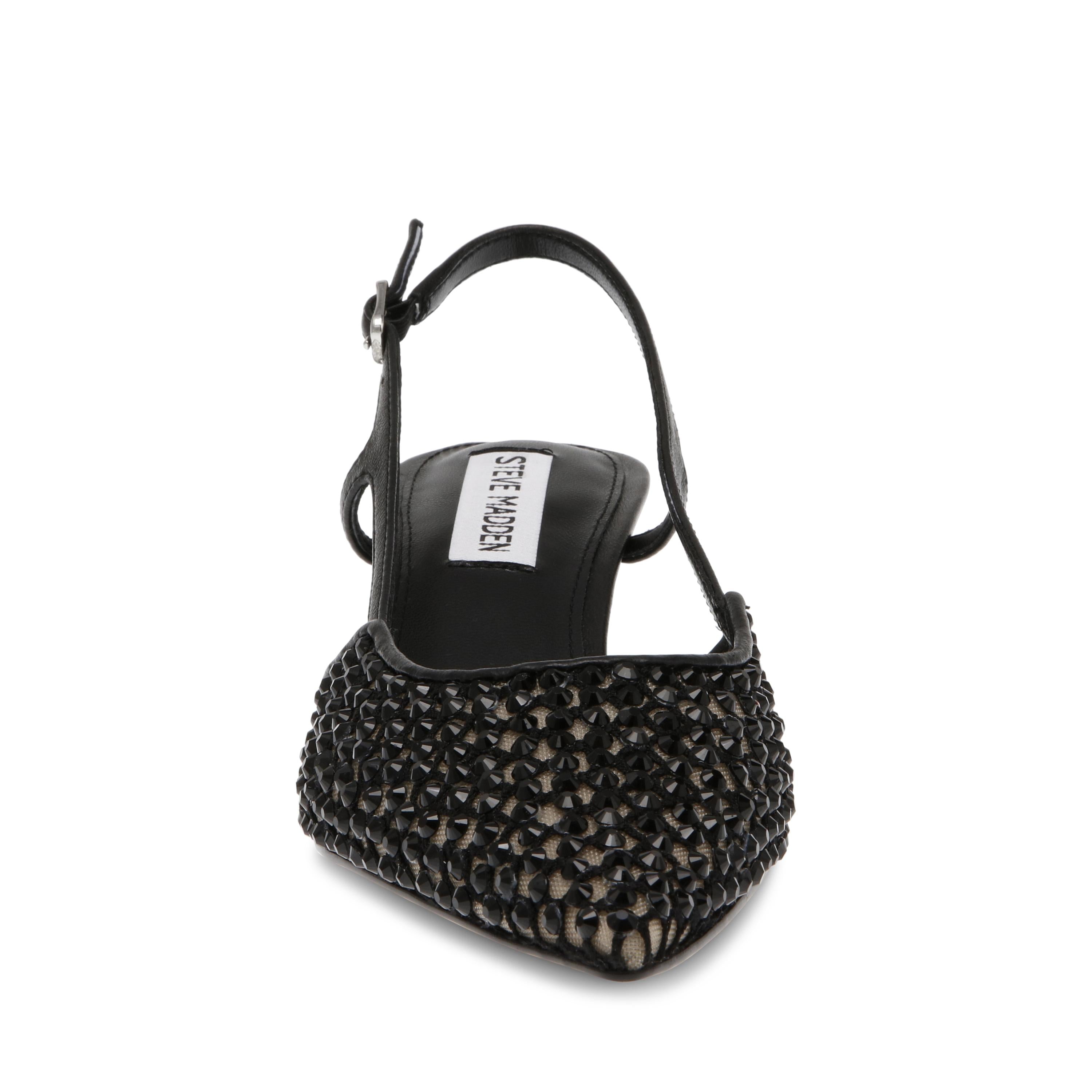Décolleté Slingback con tacco basso LEGACI-MR BLACK RHINESTONE MESH Steve Madden 
