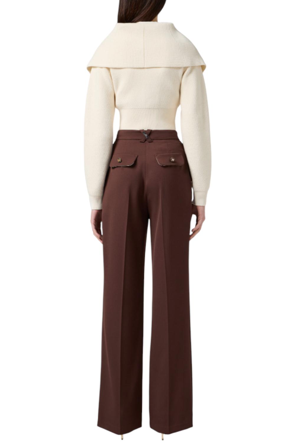 Cardigan in misto lana con zip<BR/> MK04S 56E2DZ9 Elisabetta Franchi 