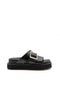 Sandalo Demi Bio in pelle 100% con suola microflessibile e fibbia metallica DEMI /BLACK Palomitas 