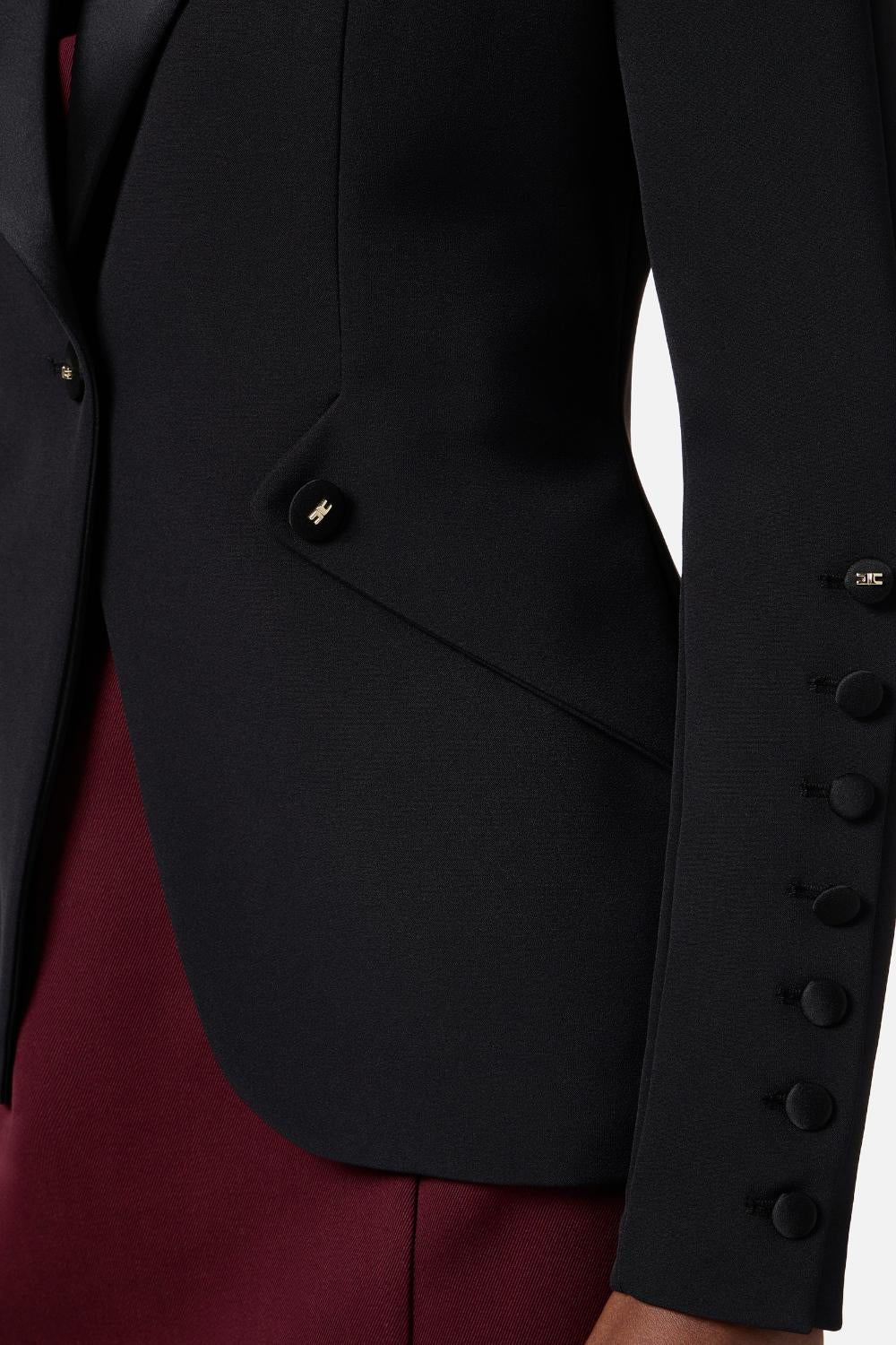 Giacca in crêpe leggero<BR/> GI154 56E2110 Elisabetta Franchi 