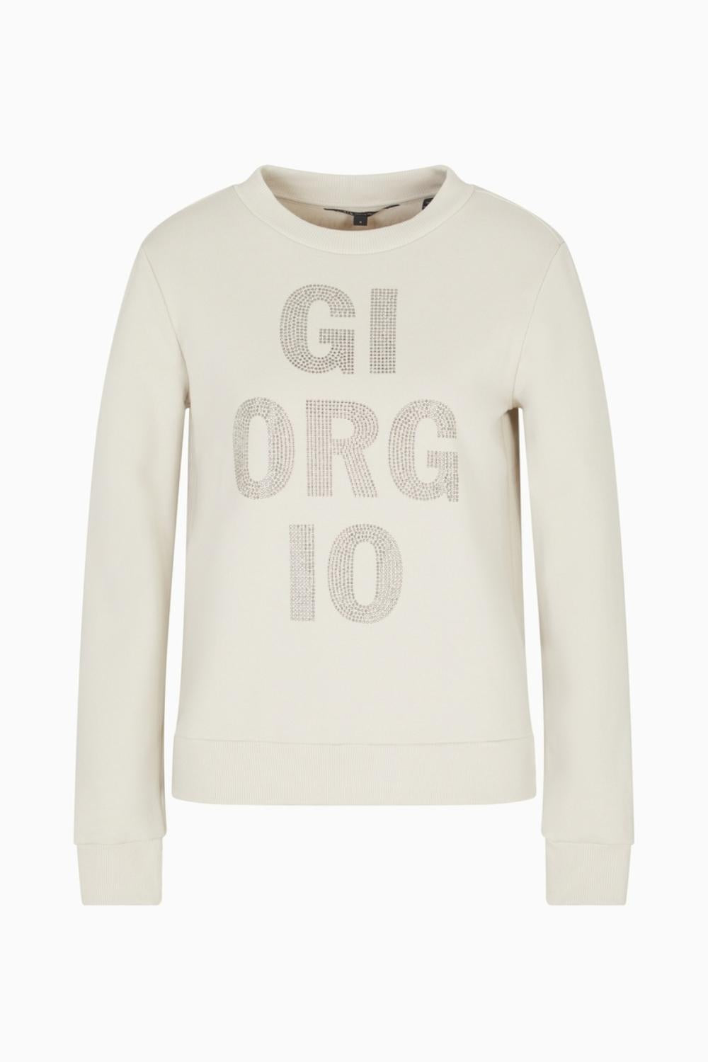 Felpa girocollo con strass XW000991 AF14284U1094 Armani Exchange 