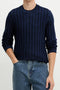 Pullover Girocollo con Microfantasia Ondulata XM001321 AF11965MB039 Armani Exchange 