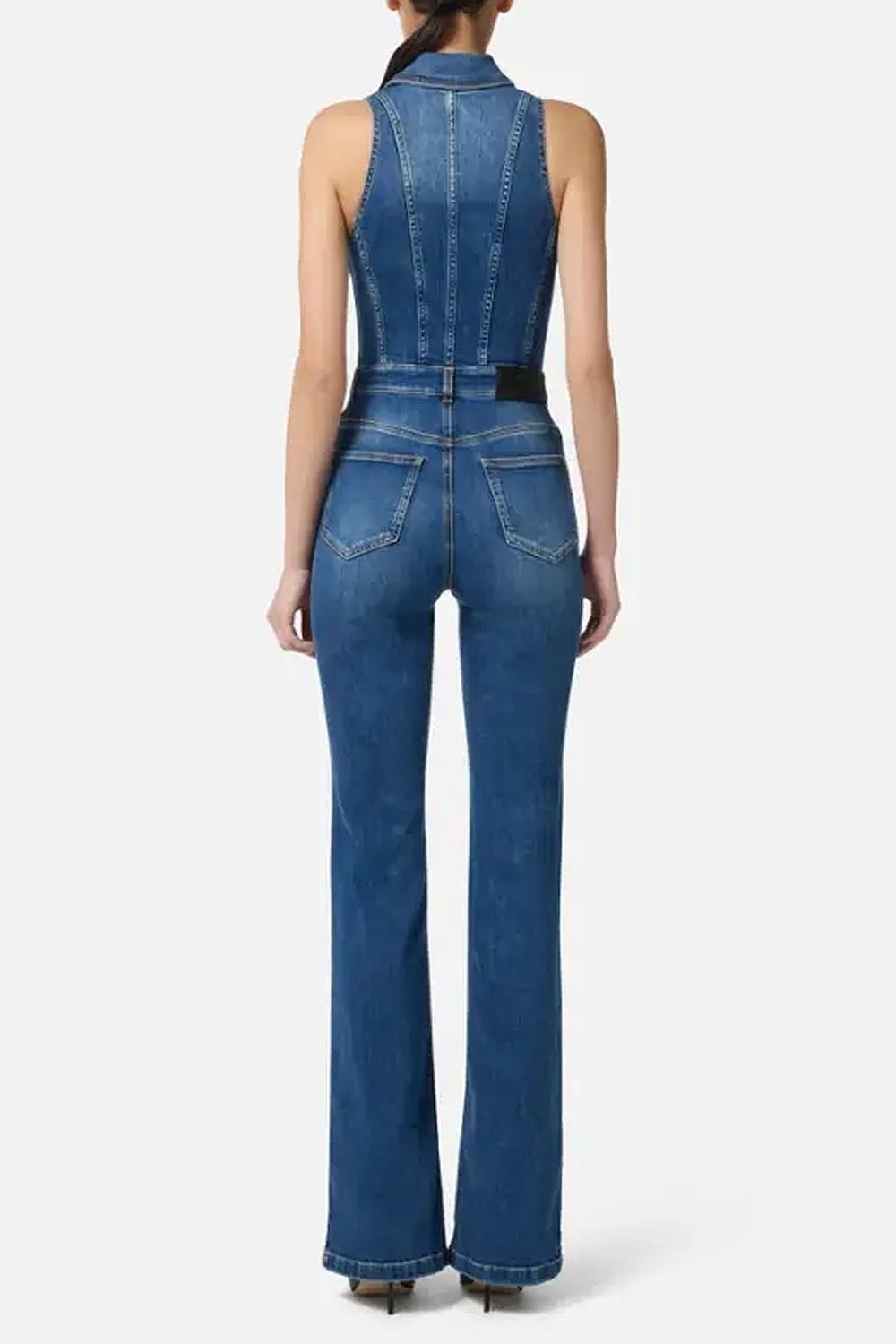 Tuta bustier in denim<BR/> TJ41D 56E2104 Elisabetta Franchi 