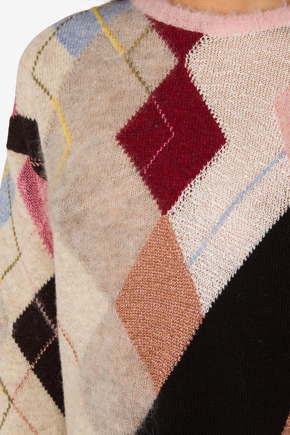 Pullover in mohair garzato intarsiato 0905 55061888 Moschino Couture 