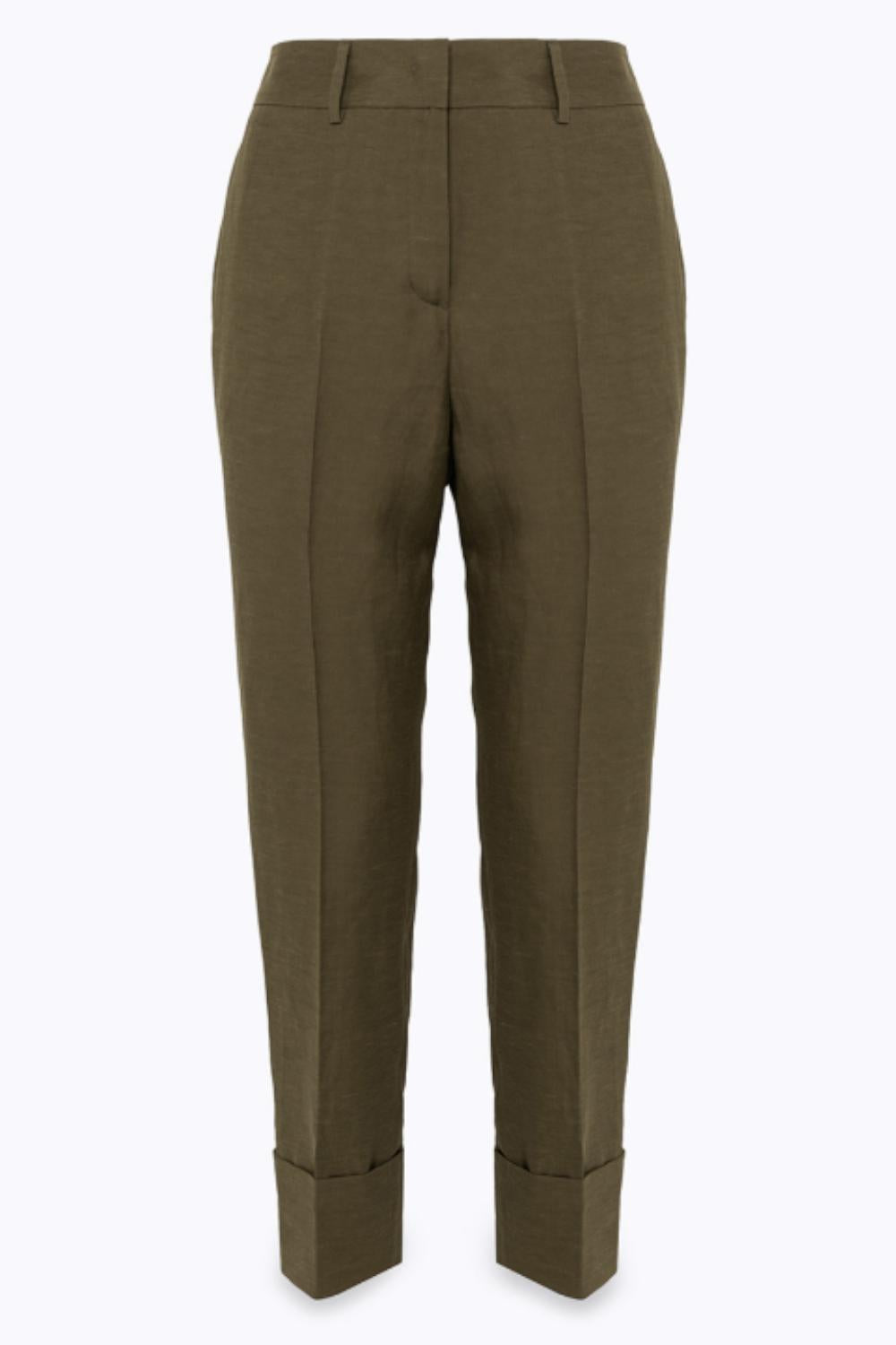 PANTALONI A SIGARETTA IN MISTO LINO<BR/> RA5160 T882390622 Blugirl 