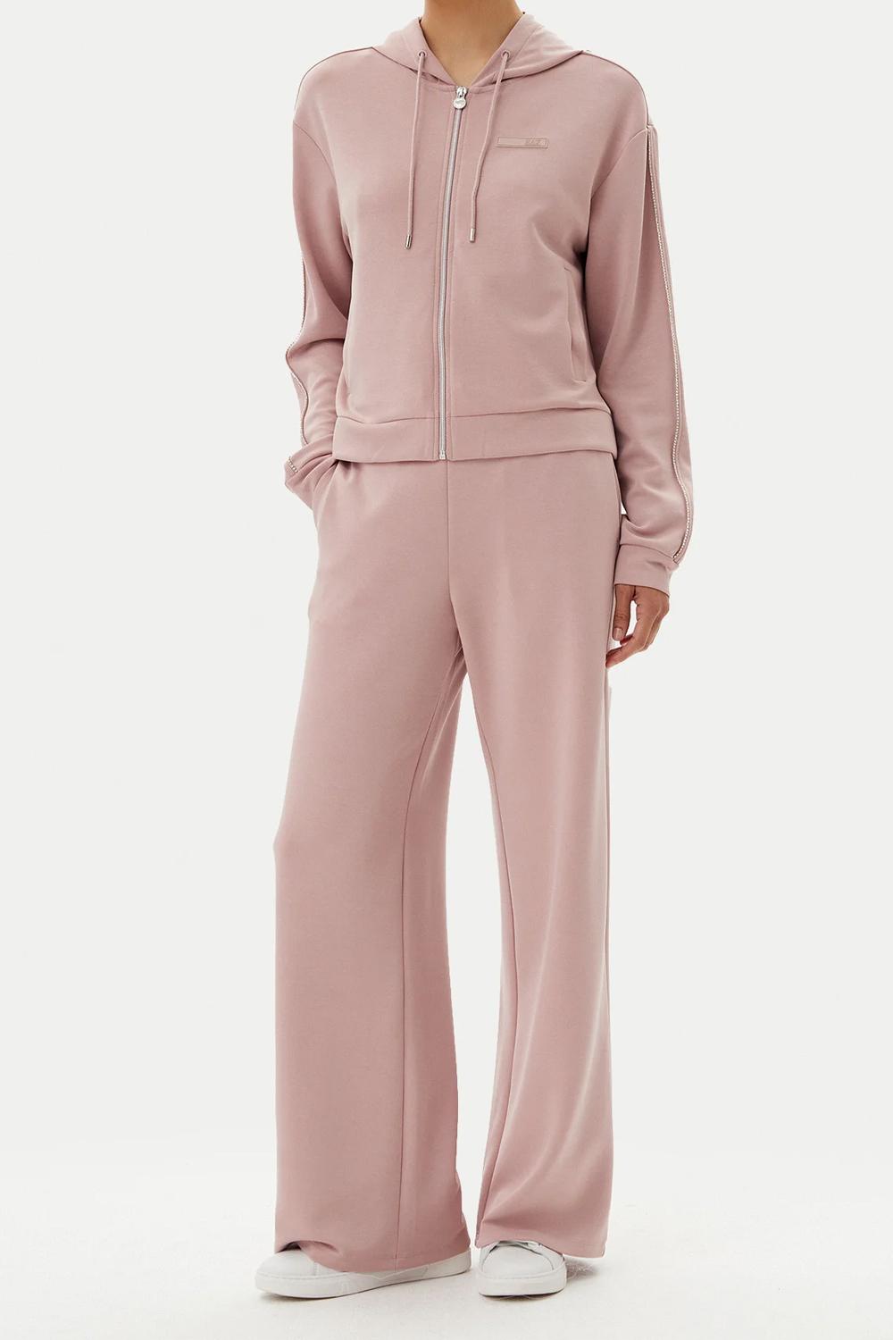 tuta completa in soft interlock (effetto modal) con collana di strass e cappuccio, vestibilità over 7W000119 AF12643U4079 EA7 Emporio Armani 
