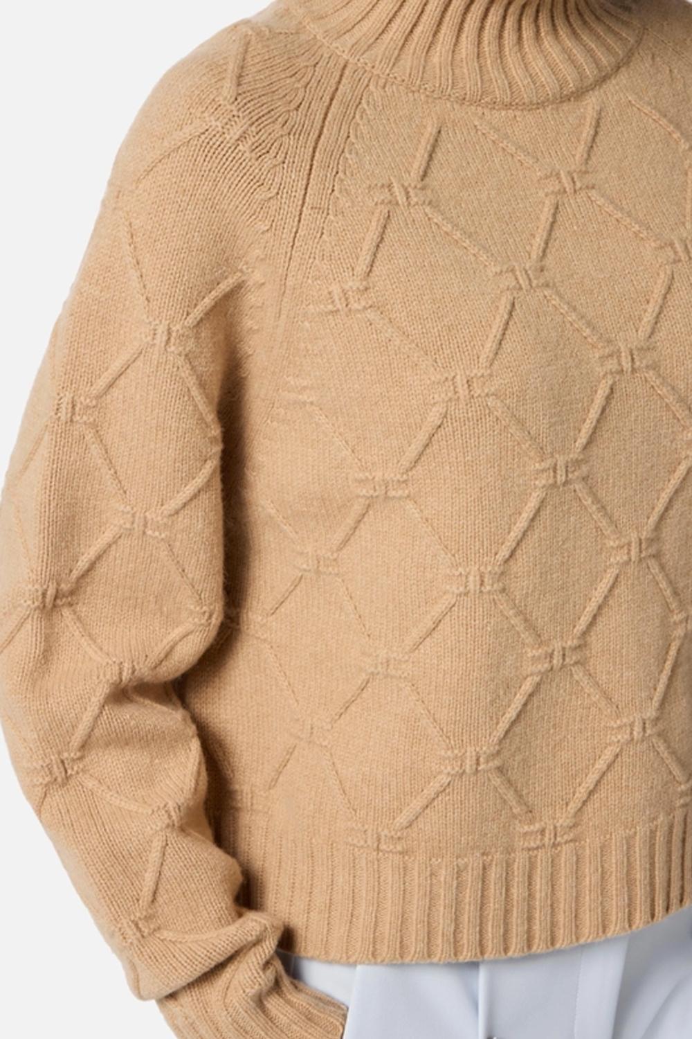 Pullover in maglia con losanghe jacquard<BR/> MK55T 57E2EA2 Elisabetta Franchi 