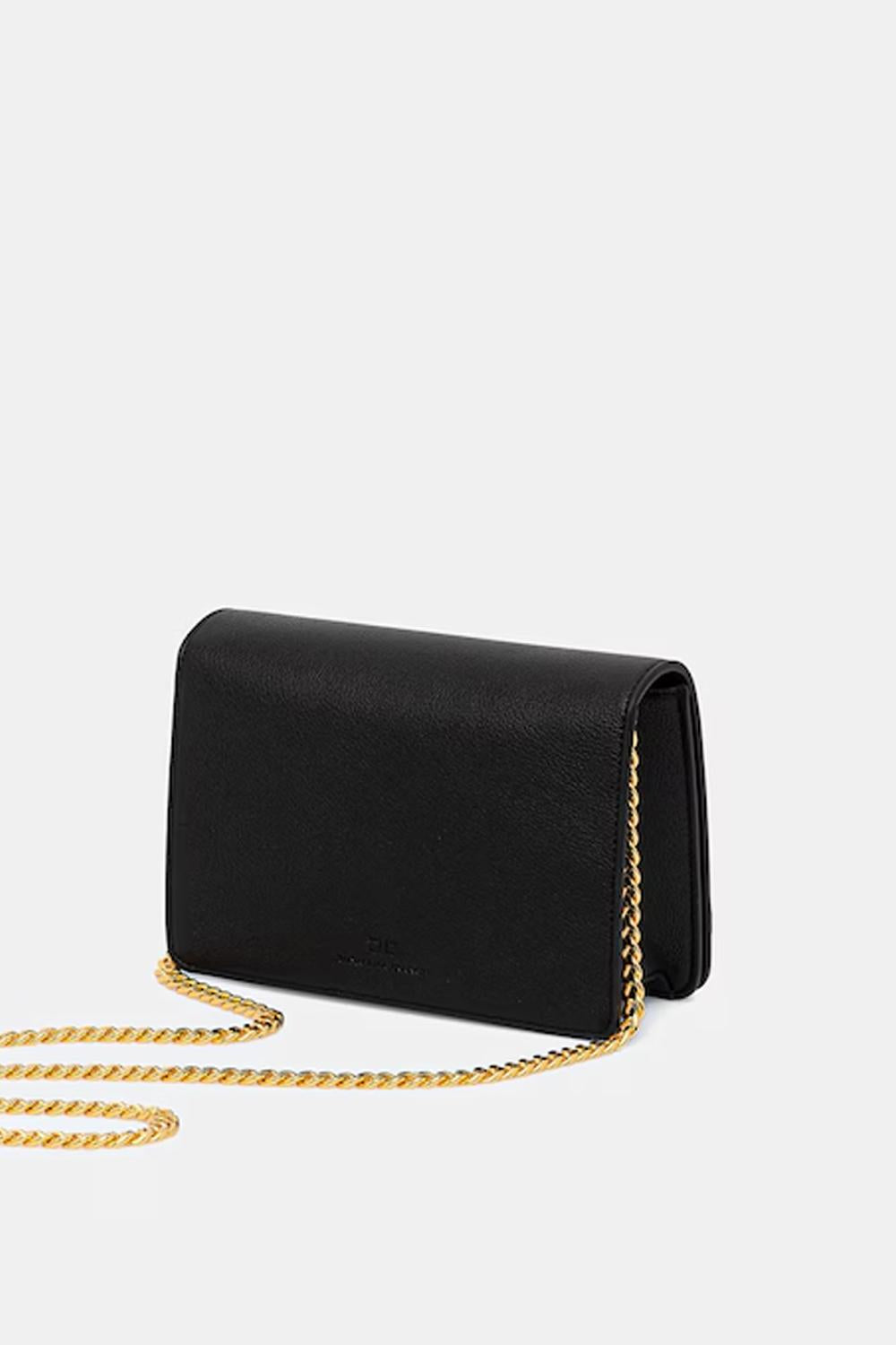 Borsa Elisabetta Franchi Effetto Pelle con Tracolla a Catena e Logo BS39A 61E2110 Elisabetta Franchi 