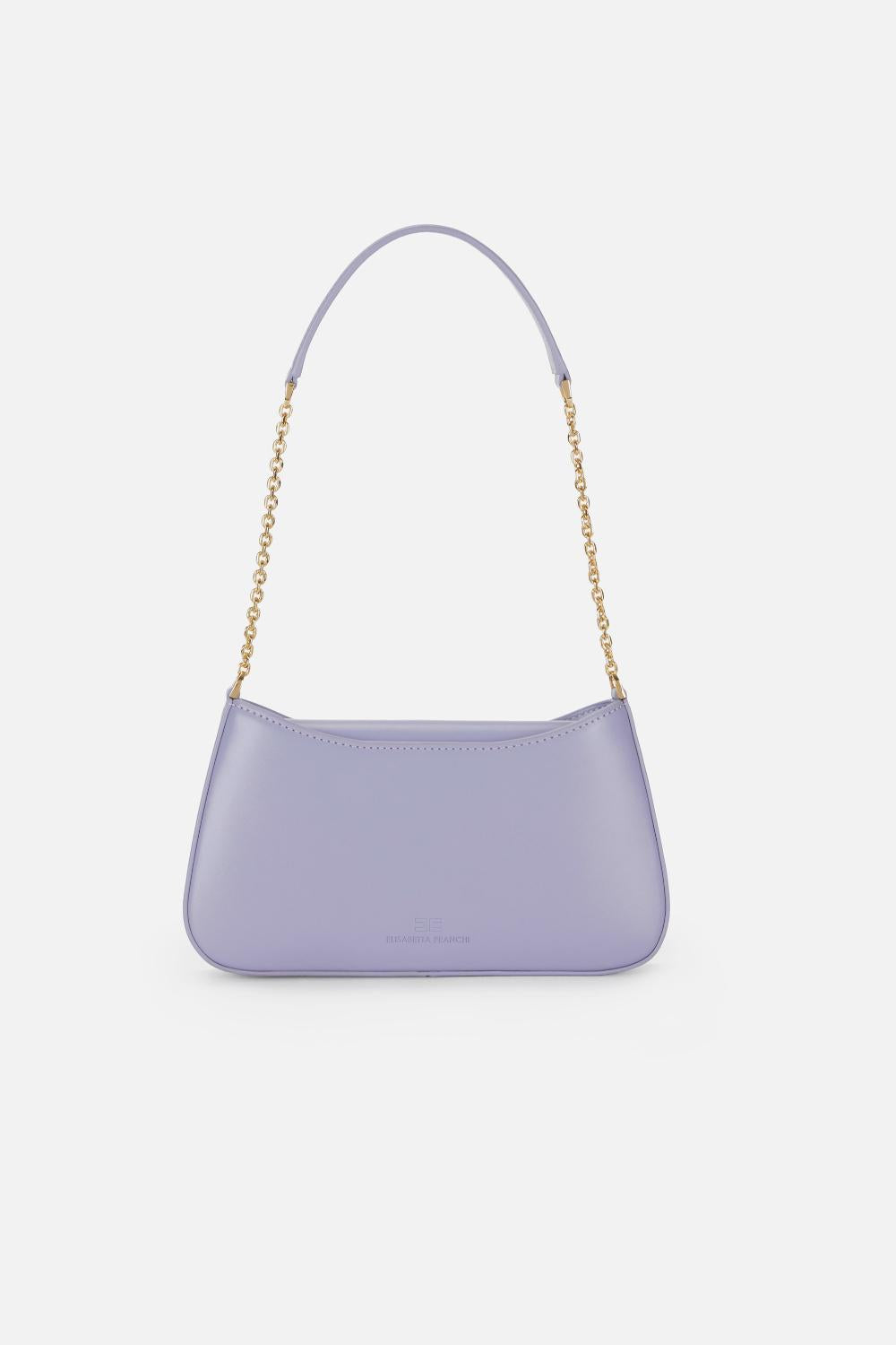 Borsa Elisabetta Franchi a Spalla con Tracolla in Metallo e Logo Dorato BS93A 61E2EV7 Elisabetta Franchi 